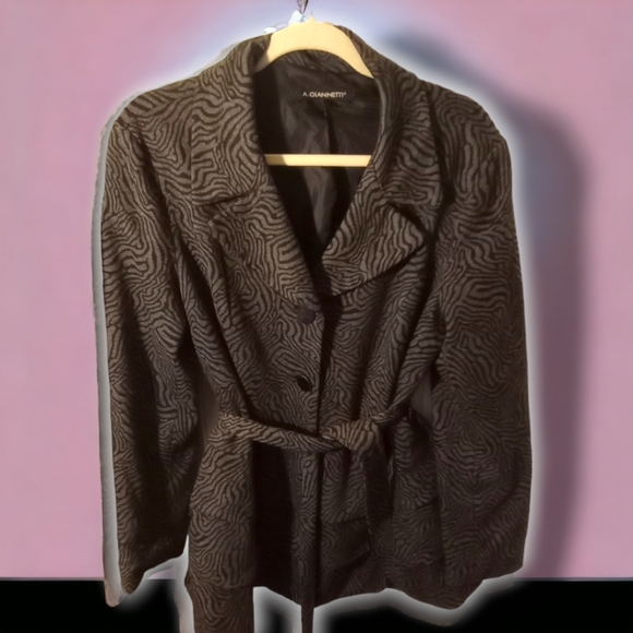 A Gianetti | tiered long wrap peacoat - Picture 5 of 6
